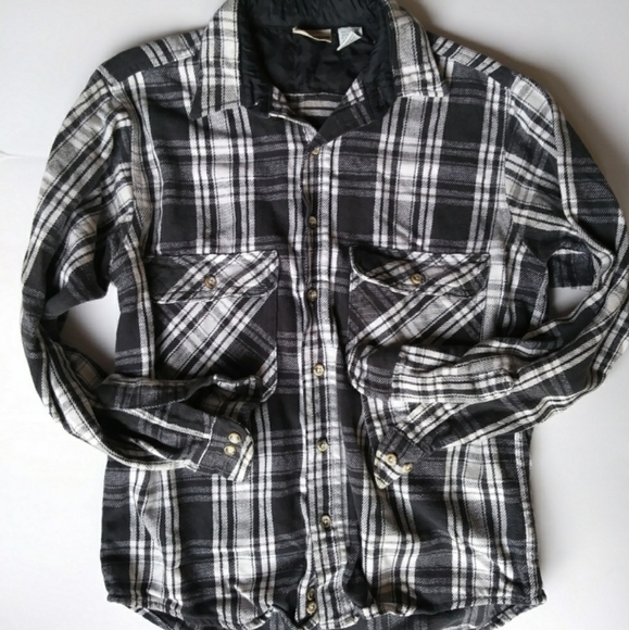 Vintage Other - Vintage Black Plaid Thick Long Sleeve